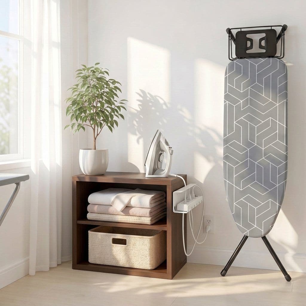 Ironing board in a sunny room
