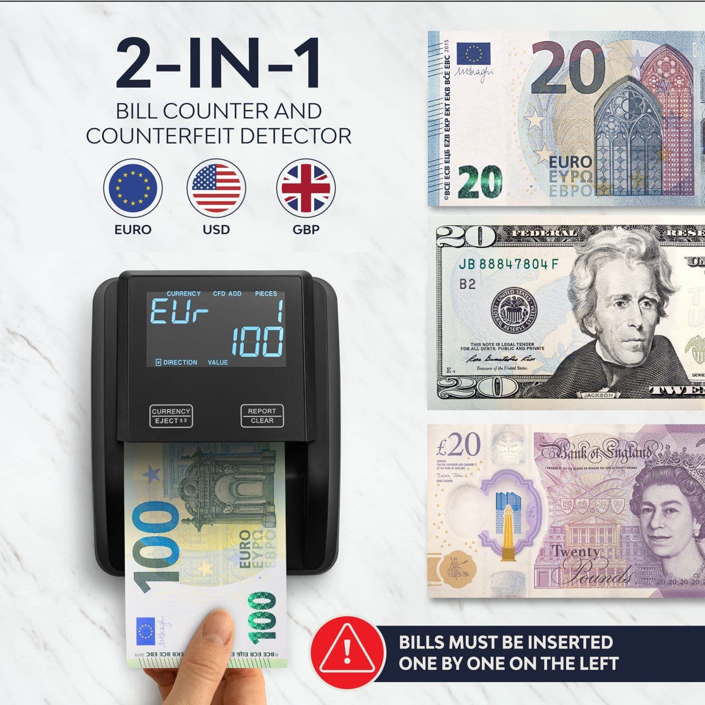 2-in-1 Bill Detector & Counter AL-137 — image 2